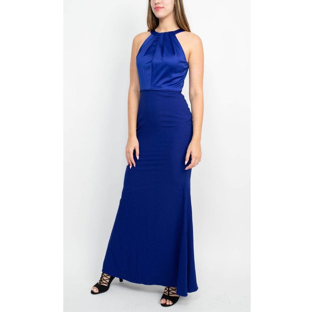 ADRIANNA PAPELL: Halter Trumpet Evening Dress (NWT) - Picture 8 of 8